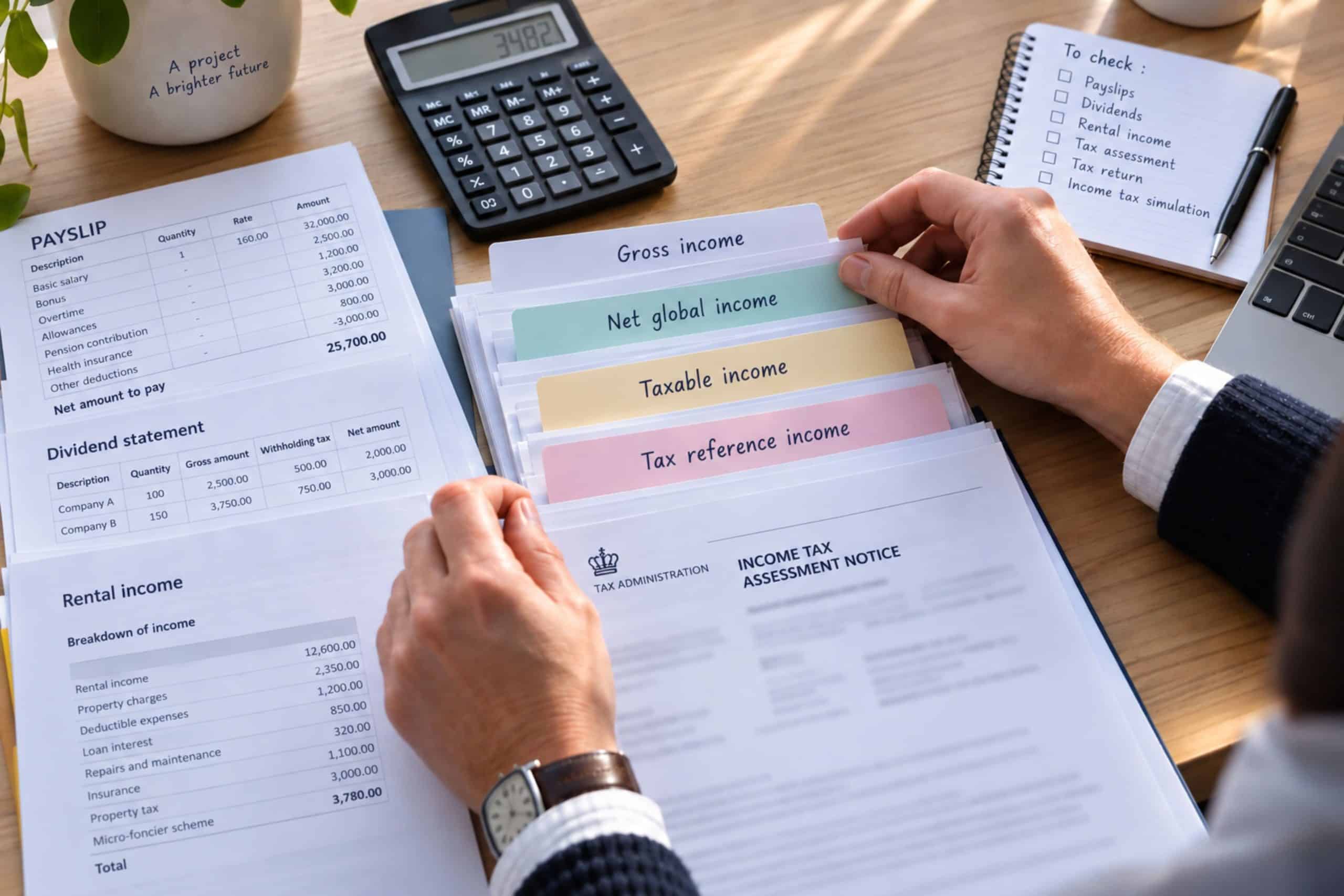 French income tax calculation: the four income terms explained
