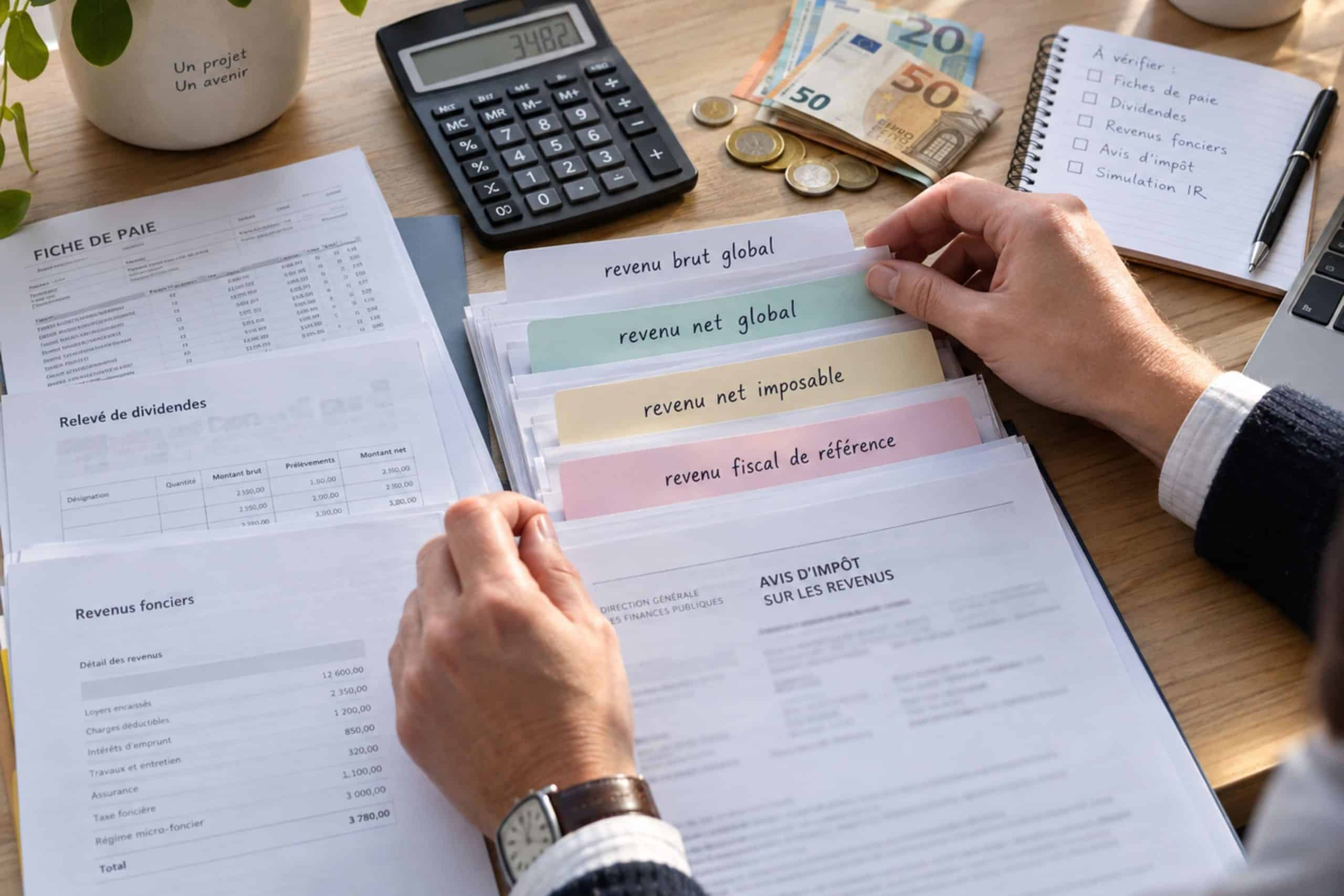 Revenu brut global, net imposable, fiscal de référence : les différences